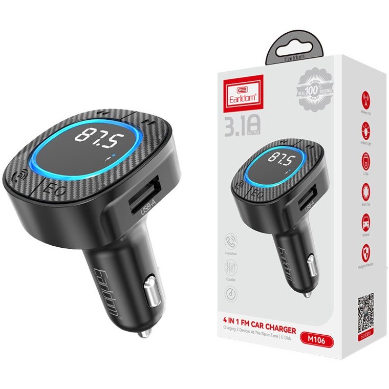 شارژر فندکی + FM Player بلوتوثی Earldom ET-M106