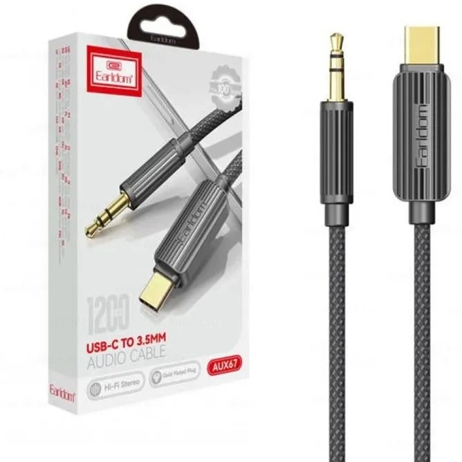 کابل صدا و AUX تایپ سی ارلدام مدل Earldom AUX67